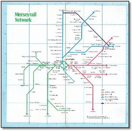 Mersey Travel Merseyrail rail train map
