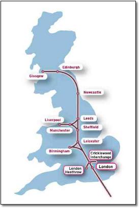 High Speed 2 2M route map