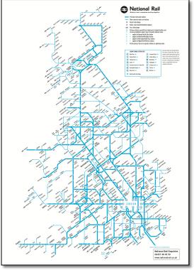 National Rail train map