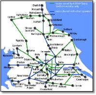 Northern Spirit train rail map
