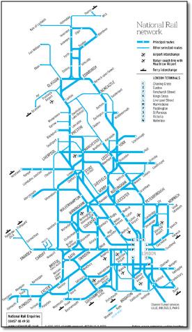 National Rail network map 2002