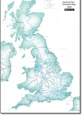 National Rail timetable map