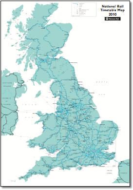 National Rail timetable map