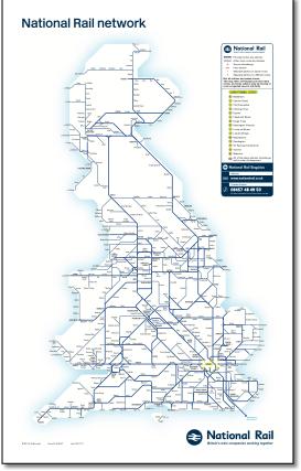 National Rail train map