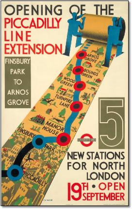 Piccadilly line extension poster