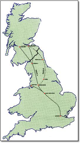 High speed lines map
