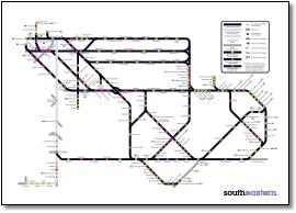 SouthEastern rail train map