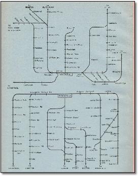 Manchester Selnec train rail map 1973