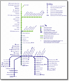 London & South East connections train rail map