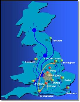 Rail freight map