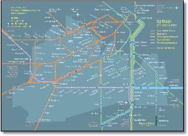 New York City train rail map