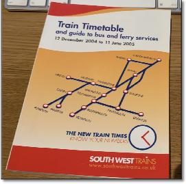 SWT timetable cover map 2004