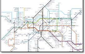 London Underground upside down tube map 