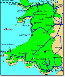 Wales rail map