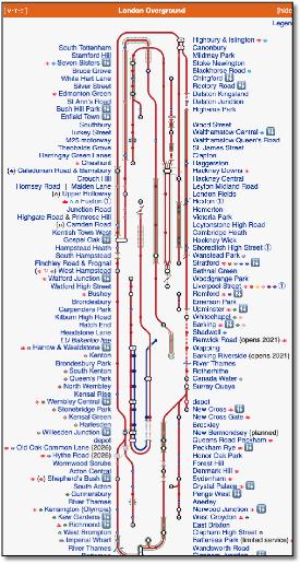 London Overground train rail map LO in-car diagram Brian Butterworth