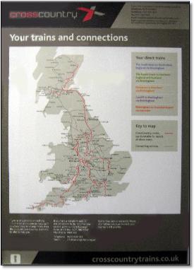 Cross Country train rail map