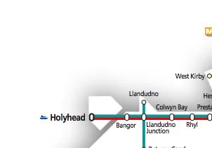 Grreat Britain passenger rail network map