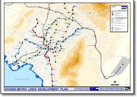 Athens train rail metro tram map