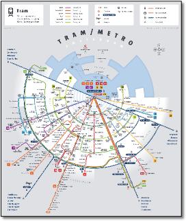 Amsterdam train tram map