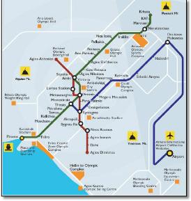 Athens metro map