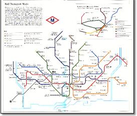 Barcelona Metro train rail map