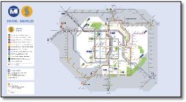 Brussels train rail metro tram map
