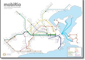 Rio Metro train / rail map
