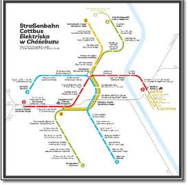 Cottbus transit map Chris Smere map Germany 