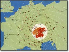 Italy train rail network map