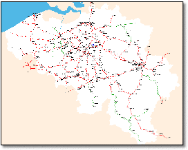 Belgium train rail map
