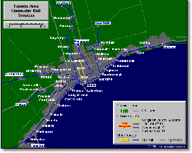 Toronto rail train map