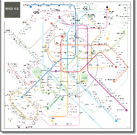 Madrid Metro train rail map