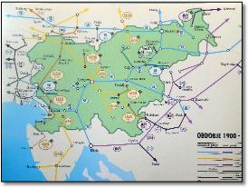 Slovenia train rail map