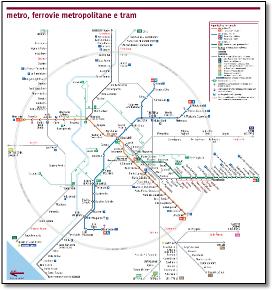 Italy train rail network map