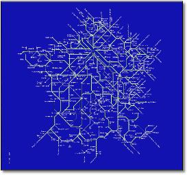 French SNCF rail map Rudi Meyer