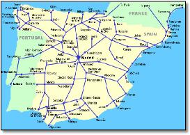 Spain train rail map