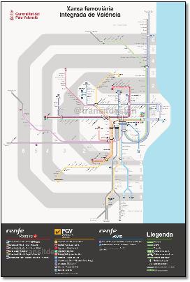 Valencia TransitDesign train rail map