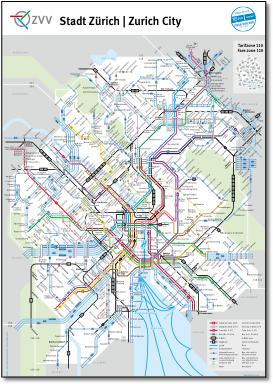 zvv stadt_zuerich Zurich train bus tram boat map