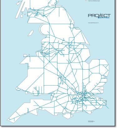 Great Britain train rail route map all stations 