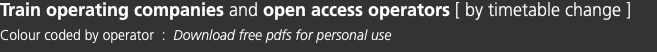 Train operating companies and open access operators