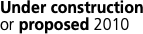 Under construction or proposed