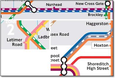 London tube train rail map