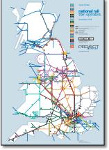 Great Britain train rail franchise map TOCs
