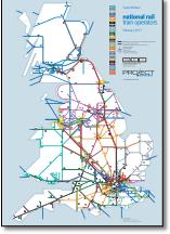 Great Britain train rail franchise map TOCs
