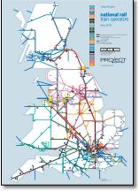 Great Britain train rail franchise map TOCs