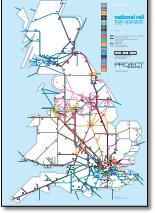 Great Britain train rail franchise map TOCs