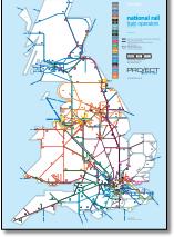 Great Britain train rail franchise map TOCs