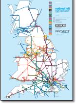 Great Britain train rail franchise map TOCs