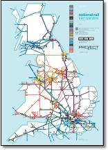 Great Britain train rail franchise map TOCs