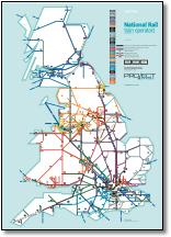 Great Britain train rail franchise map TOCs